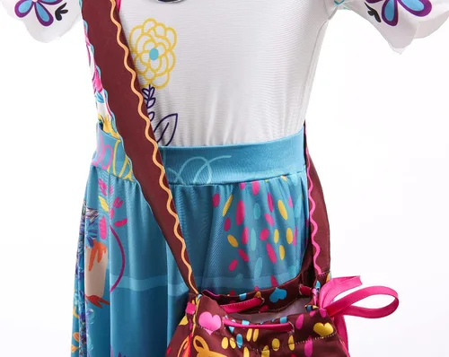 Vista 5 de Disfraz infantil de Mirabel, vestido de princesa de Isabela Madrigal, ropa de disfraces para Halloween, juego de roles
