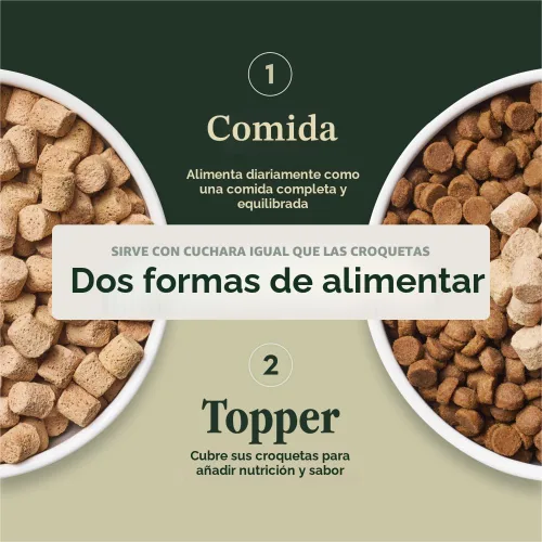 Vista 6 de Instinct Comidas crudas liofilizadas, alimento seco natural para perros, sin granos, carne de res real, bolsa de 3 onzas