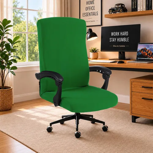 Vista 68 de Fundas elásticas resistentes al agua para sillas de computadora - Protectores lavables para respaldo giratorio y asiento para mascotas - Negro