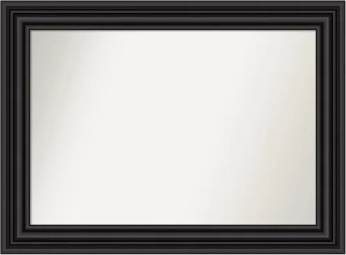 Vista 611 de Amanti Art Espejo personalizado, espejo de baño negro puente, espejo de pared o espejo de tocador de baño sobre el fregadero (26 x 26 pulgadas)
