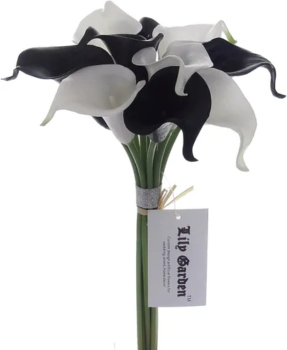 Vista 14 de Mini ramos de flores artificiales de 15 pulgadas con 10 tallos (Auroral)