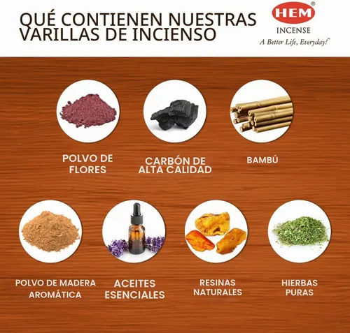 Vista 5 de HEM Varitas de incienso 120 Pack a granel – Palo Santo (6 x 20) Adecuado para fragancias caseras e incienso.