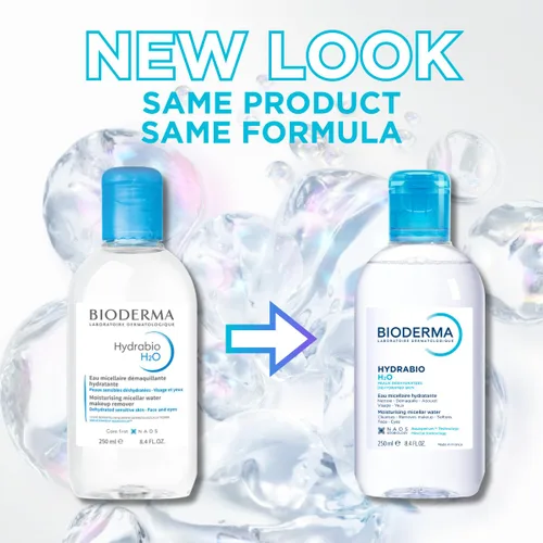 Vista 3 de Bioderma - Agua micelar Hydrabio H2O - Limpiador facial y desmaquillante - Agua limpiadora micelar para pieles sensibles deshidratadas