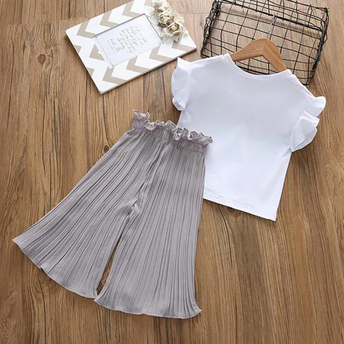 Vista 3 de TBUIALL Kickee Pantalones Leggings Moda Bebé Niña Conjuntos de Ropa para Niñas Talla 10 12 Lindos Trajes de Bebé Niño Trajes Coraline Toddl