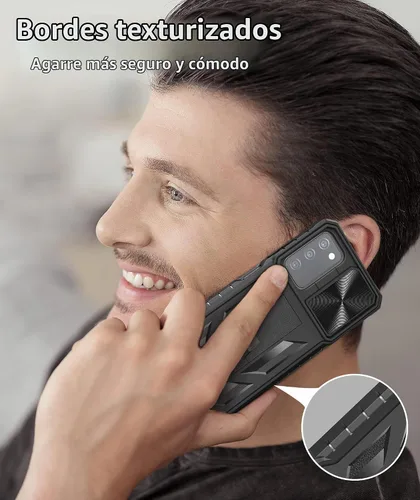 Vista 7 de SOiOS Funda protectora para Samsung Galaxy A03s con soporte y control