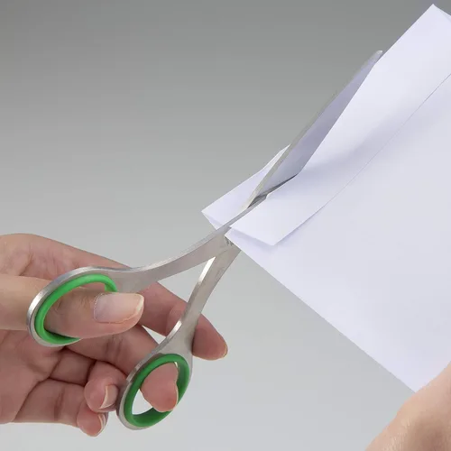 Vista 2 de ALLEX Tijeras de oficina para zurdos para escritorio, tijeras medianas de 6.5 pulgadas multiusos para mano izquierda, fabricadas en Japón, hoja