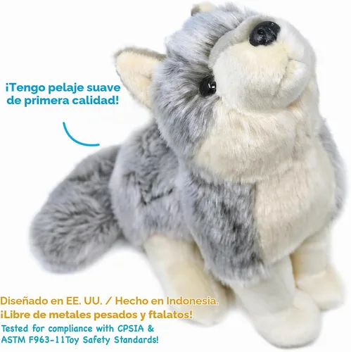 Vista 5 de TigerHart Wolcott El Lobo - Peluche de 28 cm, diseño de lobo