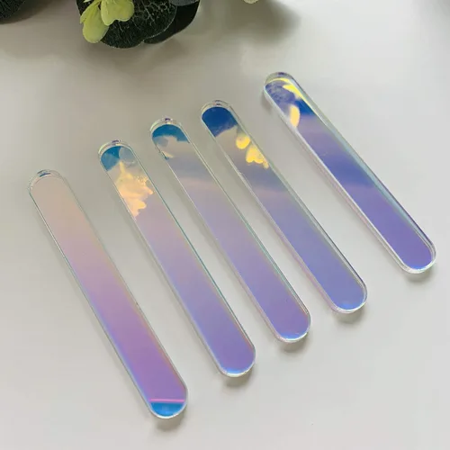Vista 8 de 50 piezas de palitos de paleta acrílica de neón para helados, caramelos, manzanas (verde neón)
