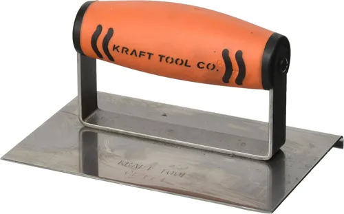 Vista 3 de Kraft Tool CF170PF - Bordeadora de cemento de acero inoxidable con mango ProForm, radio de 1/8 pulgadas, 1/4 pulgadas, 6 x 3 pulgadas