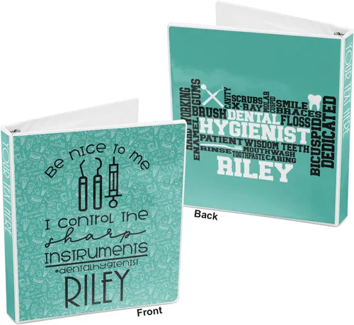 Vista 5 de Carpeta de 3 anillas para higienista dental - 1 pulgada (personalizado)