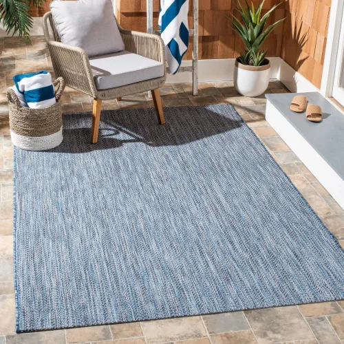 Vista 31 de Safavieh Colección Courtyard CY8022 Alfombra, 2 pies x 3 pulgadas x 5 pies, aguamarina y gris, impermeable, fácil de limpiar, sin pelusa