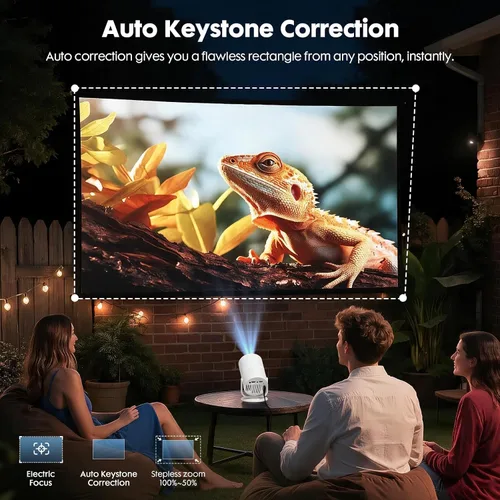 Vista 12 de Mini proyector con Android 12 y aplicaciones integradas, WiFi y Bluetooth color1