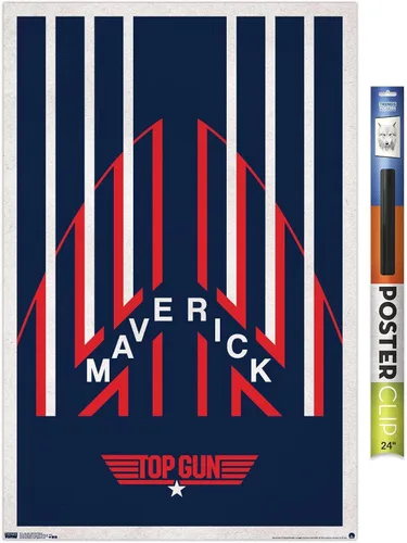 Vista 17 de Trends International Top Gun - Póster de pared de casco Maverick, 14.725 x 22.375 pulgadas, versión enmarcada de madera de granero
