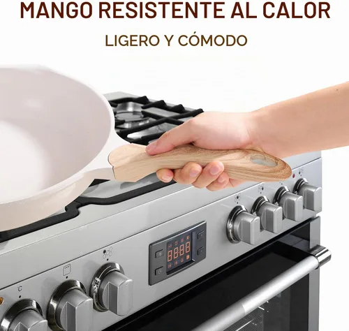 Vista 7 de JEETEE Sartén antiadherente de 8 pulgadas Sartén de huevo pequeña fácil de Beige