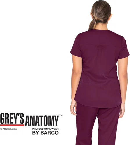 Vista 2 de Uniforme quirúrgico con cuello en V dos bolsillos para mujer Greys Anatomy