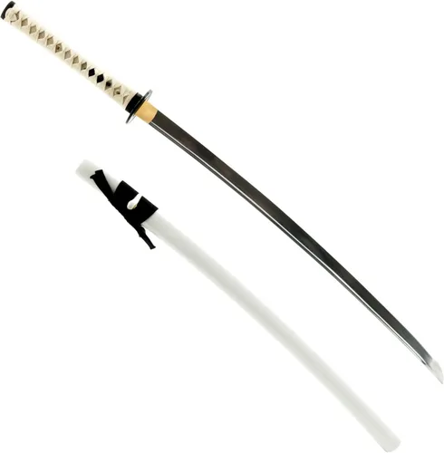 Vista 18 de HMS Samurai Katana Sword, Practical, Hand Forged, 1045 Carbon Steel, Heat Tempered/Clay Tempered, Full Tang, Sharp, Scabbard Katana 842