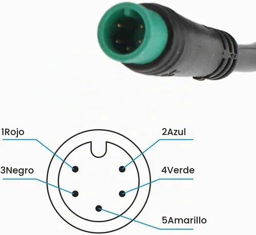 Vista 8 de Pantalla LCD de ciclo eléctrico, 24 V 36 V 48 V 60 V universal E Scooter M5 E Panel de control Panel de control de 5 pines Scooter eléctrico Panel