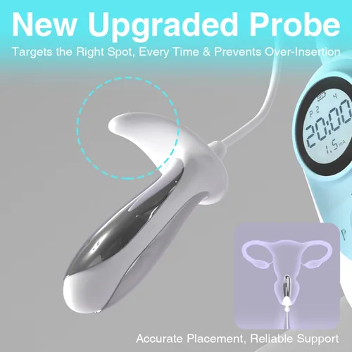 Vista 2 de Entrenador muscular del suelo pélvico con pantalla LCD - Ejercitador de Kegel de masaje y EMS 2 en 1 para mujeres, intensidad ajustable y tapón