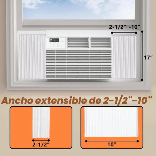 Vista 2 de GCGOODS Paneles laterales de aire acondicionado para ventana con doble capa, kit de panel lateral de aire acondicionado de ventana aislante