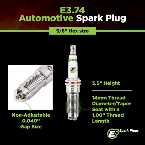 Vista 8 de E3 Spark Plug E3.74 bujía automotriz, 1 unidad