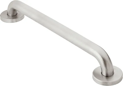 Vista 5 de Moen Barra de seguridad de latón pulido para baño de 24 pulgadas con tornillos ocultos para apoyo de discapacitados o personas mayores, R8724PB