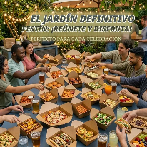 Vista 6 de Kaderron 80 piezas 26 oz (780 ml) contenedores de comida desechables para llevar, cajas de comida marrón, caja de papel kraft para llevar apta