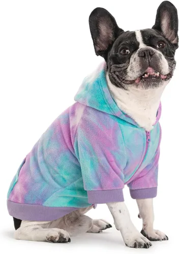 Vista 10 de Ropa de bulldog francés de camuflaje con capucha para perros pequeños, cachorros, chihuahua, abrigo, sudadera con capucha para mascotas, gatos Camo