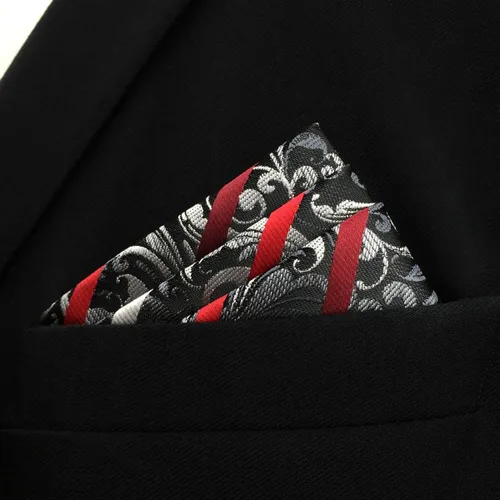 Vista 5 de SW SHLAXWING Corbatas para hombres Corbata Regalo Gris Paisley Luxury
