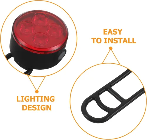 Vista 3 de LED Bicycle Tail Light and Front Light Set USB Rechargeable Waterproof Bike Taillight with Safety Warning Reflectors for Night Cycling for Mountain