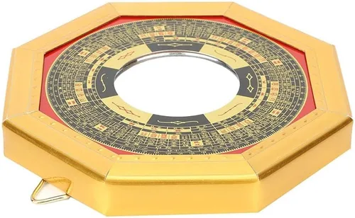 Vista 9 de TOPINCN Espejo Bagua, espejo tradicional chino de Feng Shui, espejo cóncavo, exorcismo, amuleto de exorcismo, artesanía de la suerte (13.5 cóncavo)
