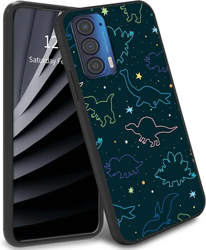 Vista 27 de Funda delgada para Moto Edge 2021 TPU con diseño de hojas de arte, cubierta de protección de cuerpo completo de goma de gel suave para Motorola Edge