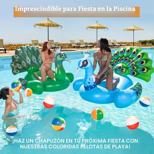 Vista 6 de JOYIN Paquete de 12 pelotas de playa de 12 pulgadas, juguetes inflables clásicos a granel para piscina, juegos de adultos y niños, suministros