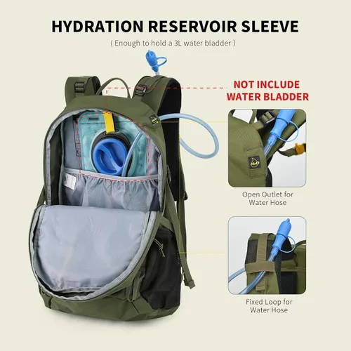 Vista 5 de SKYSPER Mochila de Senderismo para Hombres y Mujeres, Mochila de Viaje de 35L Impermeable Mochila de Camping Mochila Ligera para Exteriores Mochila