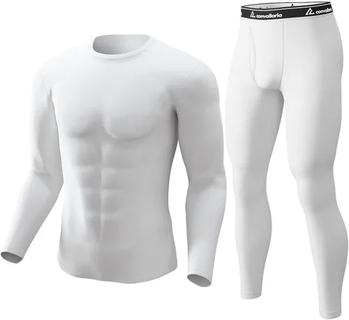 Vista 18 de Thermal Underwear Long Johns for Men Base Layer Cold Weather Set A-Negro
