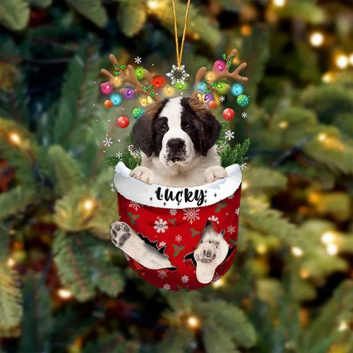 Vista 45 de Adorno de Navidad personalizado para perro Airedale Terrier en bolsillo de nieve, adorno para árbol de Navidad, idea de regalo para amantes
