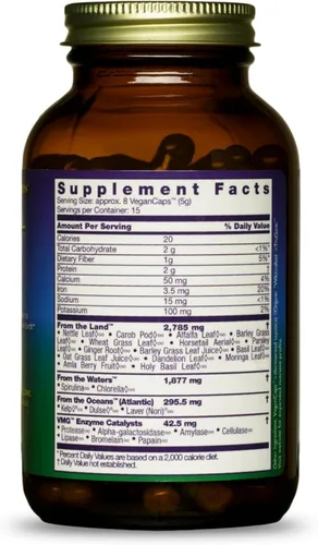 Vista 2 de HEALTHFORCE SUPERFOODS Vitamineral Green - Suplemento mineral para el apoyo inmunológico y tiroideo - Suplemento en polvo verde con ingredientes