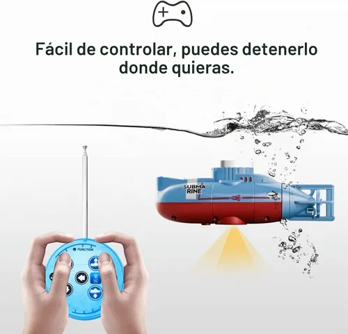 Vista 3 de GoolRC Mini submarino RC, LSRC-SMI barco de control remoto impermeable buceo juguete (azul)