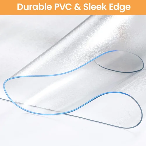 Vista 3 de Yecaye Desk Chair Mat for Hardwood Floor, Office PVC Computer Chair Mat, Floor Protector for Rolling Chairs (Transparent, 45" x 53")