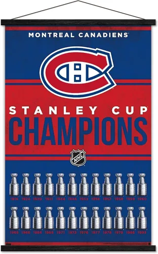 Vista 8 de Trends International NHL Montreal Canadiens - Póster de pared con marco magnético