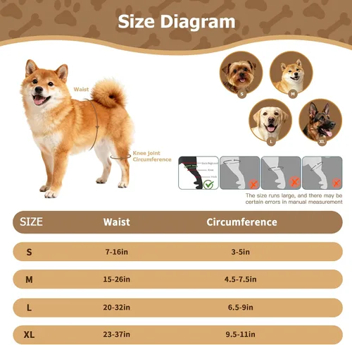 Vista 3 de Soporte de cadera para perro para displasia de cadera, soporte ajustable de cadera para perro con compresión específica, estabiliza