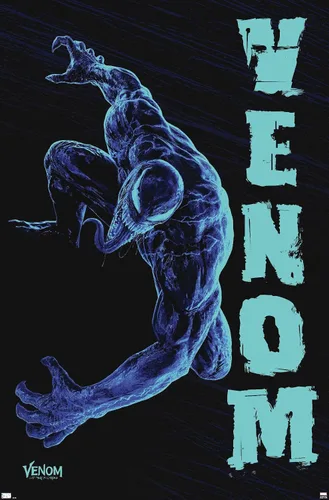 Vista 11 de Trends International Marvel Venom: Let There be Carnage - Póster de pared negro y azul, 22.4 pulgadas de largo x 14.7 W, versión enmarcada de madera