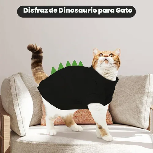 Vista 7 de DENTRUN Sphynx - Camisa de gato con forma de dinosaurio y camiseta de Negro