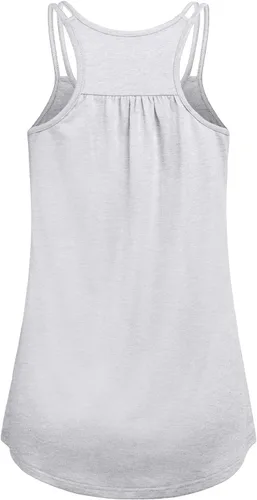 Vista 2 de Hibelle Camiseta sin mangas para mujer con cuello redondo y espalda cruzada