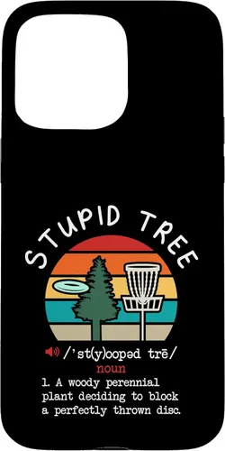 Vista 31 de Disc Golf Stupid Tree Funny Disc Golfing Lover Player Gift Case for iPhone 17