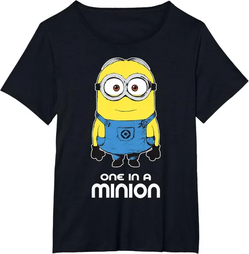 Vista 36 de Despicable Me Camiseta estampada Minions Bob One in A Minion Negro