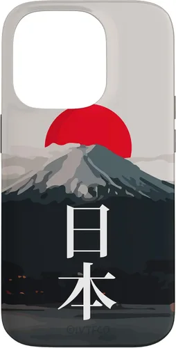 Vista 17 de Funda para iPhone 16 Mt Fuji (Fujisan), Sun y Kanji japonés