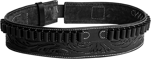 Vista 8 de Hulara Full Grain Buff Leather .44/45 Ammo Belt 45 Colt Cartridge Belt for Men Bandolier Marrón