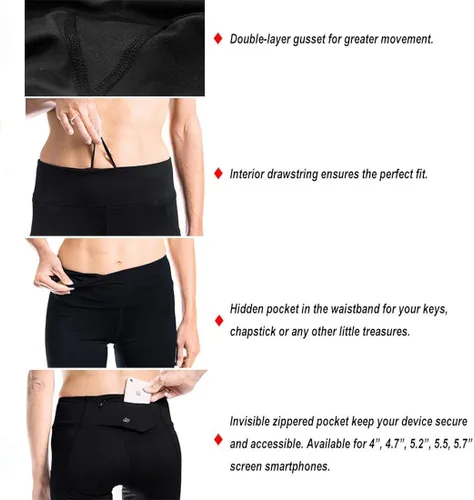 Vista 5 de Yogipace - Mallas térmicas impermeables con forro polar para mujer de tallas petite, regular y altas