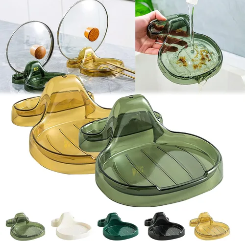 Vista 10 de Espátula de cocina multifunción, soporte para espátula de cocina multifuncional, soporte para cucharas con soporte para tapa, espátula de cocina