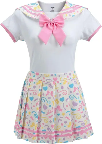 Vista 5 de Littleforbig - Pijama de algodón para enterizo, conjunto de falda mágica para cosplay